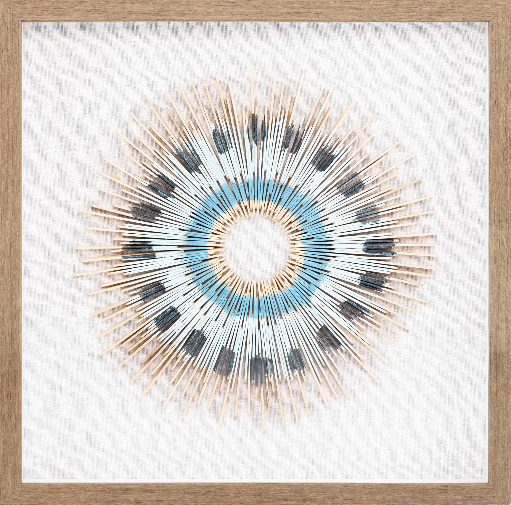 Yenice Natural Wood Geometric Wall Art Set Of Two - Ornate Home