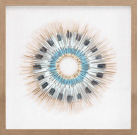 Yenice Natural Wood Geometric Wall Art Set Of Two - Ornate Home