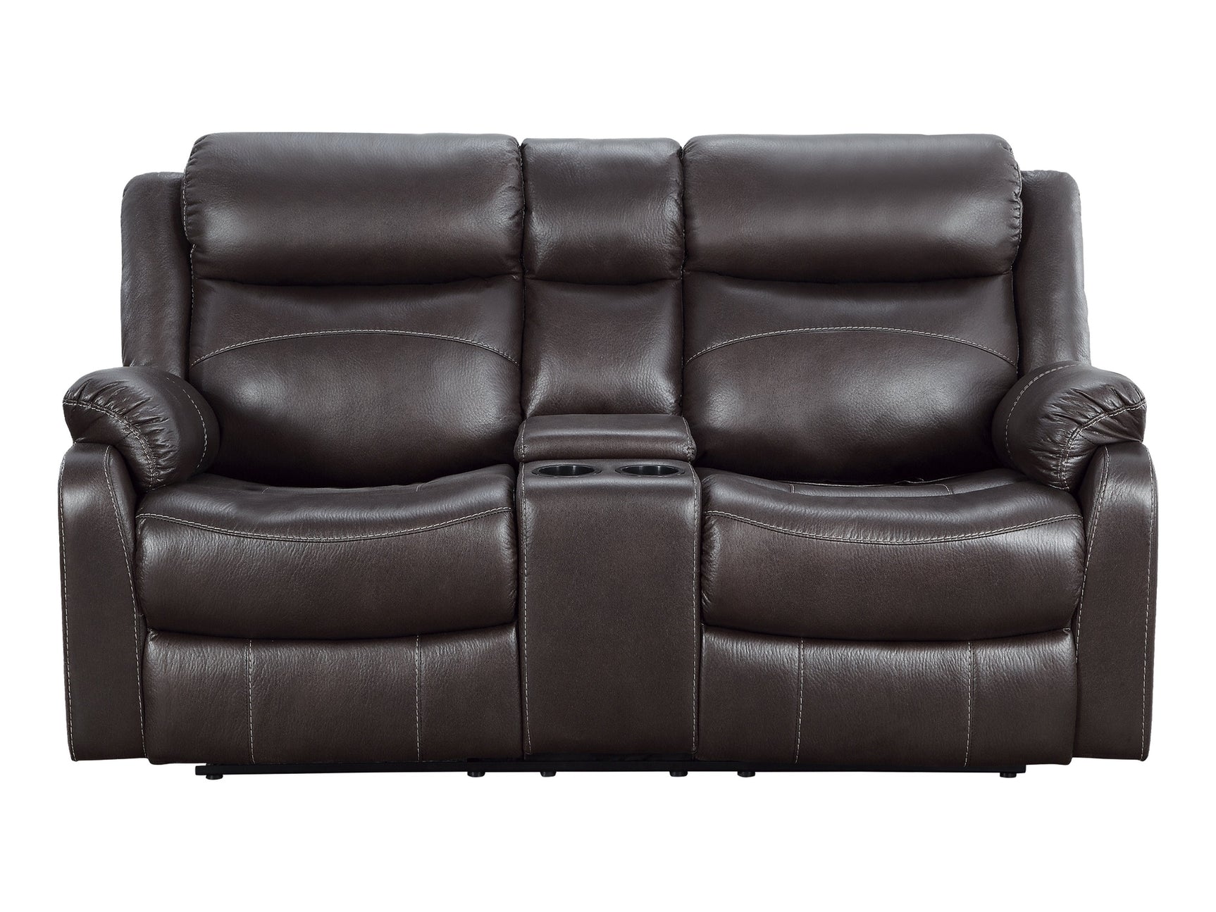 Yerba Brown Double Reclining Loveseat - Ornate Home