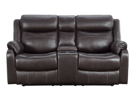 Yerba Brown Double Reclining Loveseat - Ornate Home
