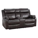 Yerba Brown Double Reclining Loveseat - Ornate Home