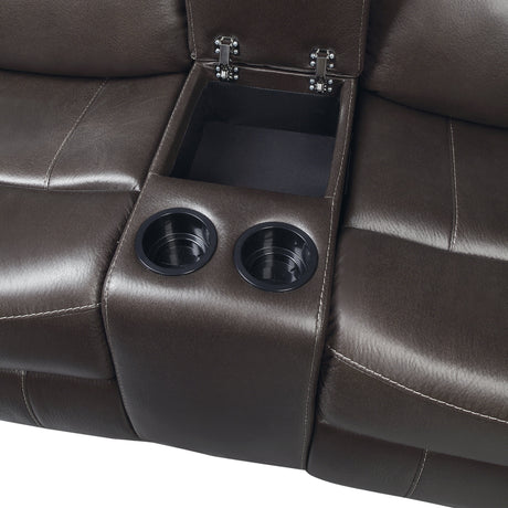 Yerba Brown Double Reclining Loveseat - Ornate Home