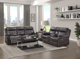 Yerba Brown Double Reclining Loveseat - Ornate Home