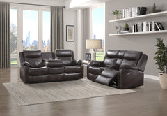 Yerba Brown Double Reclining Loveseat - Ornate Home