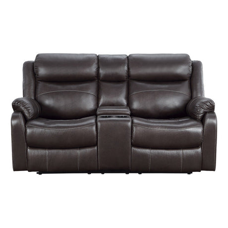 Yerba Brown Double Reclining Loveseat - Ornate Home