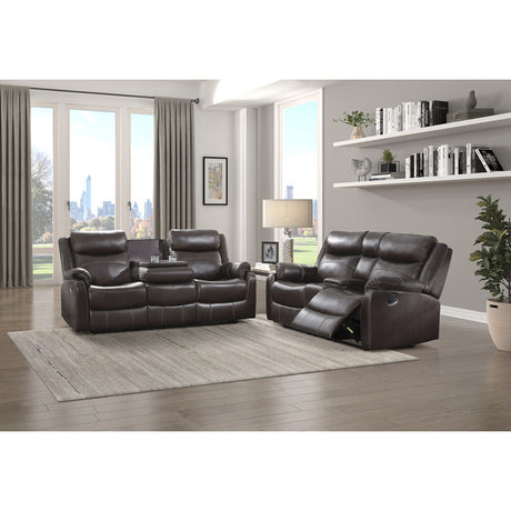 Yerba Brown Double Reclining Loveseat - Ornate Home