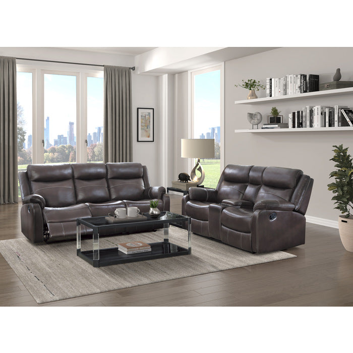 Yerba Brown Double Reclining Sofa - Ornate Home