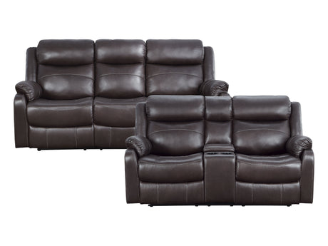 Yerba Dark Brown Sofa & Loveseat - Ornate Home