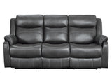 Yerba Gray Double Reclining Sofa - Ornate Home