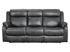 Yerba Gray Double Reclining Sofa - Ornate Home
