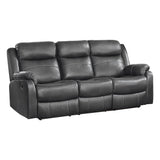 Yerba Gray Double Reclining Sofa - Ornate Home