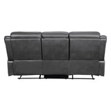Yerba Gray Double Reclining Sofa - Ornate Home