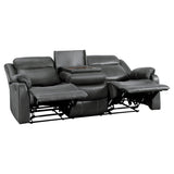 Yerba Gray Double Reclining Sofa - Ornate Home
