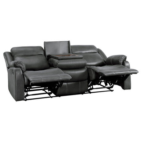 Yerba Gray Double Reclining Sofa - Ornate Home