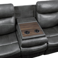 Yerba Gray Double Reclining Sofa - Ornate Home