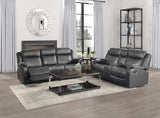 Yerba Gray Double Reclining Sofa - Ornate Home