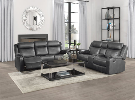Yerba Gray Double Reclining Sofa - Ornate Home