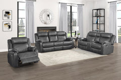 Yerba Gray Double Reclining Sofa - Ornate Home