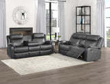 Yerba Gray Double Reclining Sofa - Ornate Home