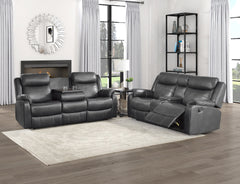 Yerba Gray Double Reclining Sofa - Ornate Home