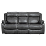 Yerba Gray Double Reclining Sofa - Ornate Home