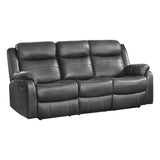 Yerba Gray Double Reclining Sofa - Ornate Home