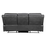 Yerba Gray Double Reclining Sofa - Ornate Home