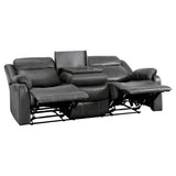Yerba Gray Double Reclining Sofa - Ornate Home