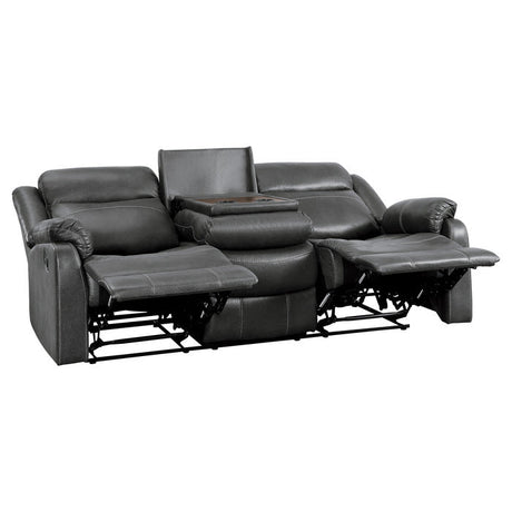 Yerba Gray Double Reclining Sofa - Ornate Home