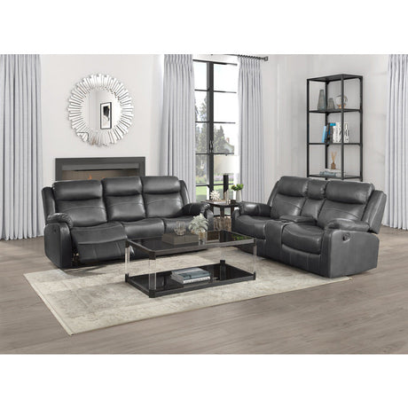 Yerba Gray Double Reclining Sofa - Ornate Home