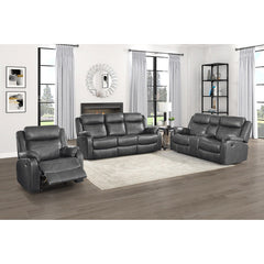Yerba Gray Double Reclining Sofa - Ornate Home