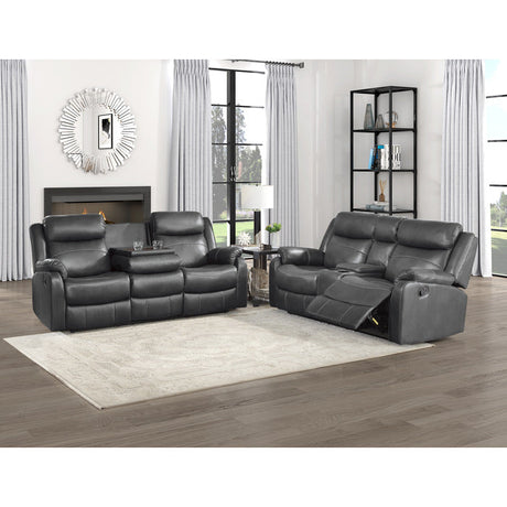 Yerba Gray Double Reclining Sofa - Ornate Home