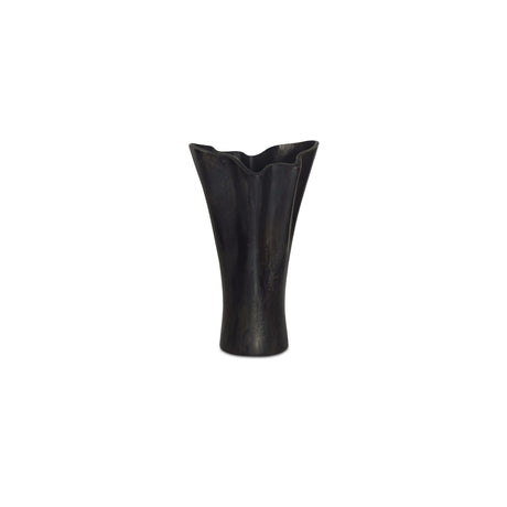 Yeri Black Cast Aluminum Vase - Ornate Home