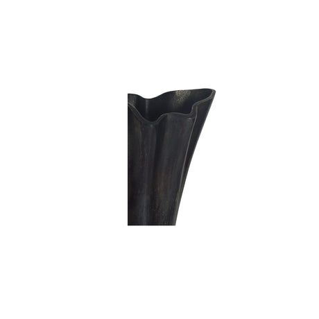 Yeri Black Cast Aluminum Vase - Ornate Home