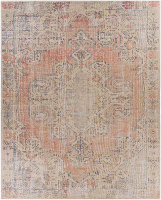 Yetminster Traditional Distressed Peach Rug - Clearance - Ornate Home
