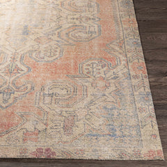 Yetminster Traditional Distressed Peach Rug - Clearance - Ornate Home