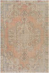 Yetminster Traditional Distressed Peach Rug - Clearance - Ornate Home