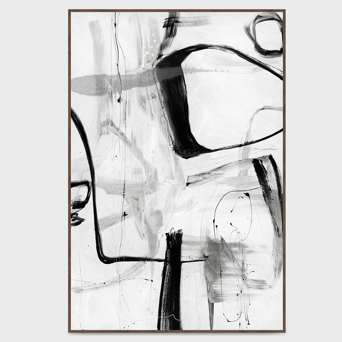 Yin White/Black Painting Art by Buddy Whitlock - Ornate Home