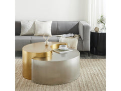 Ying Yang Gold/Silver Coffee Table - Ornate Home