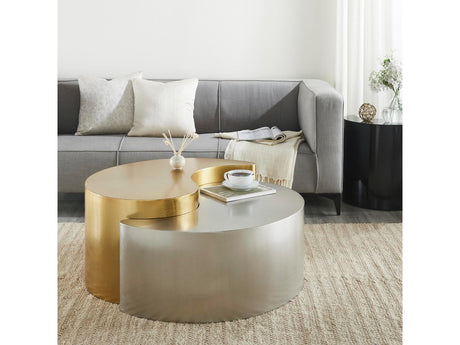 Ying Yang Gold/Silver Coffee Table - Ornate Home