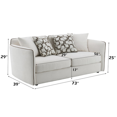 Yolanda Beige Loveseat - Ornate Home