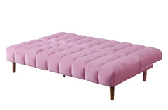 Yolandi Pink/Dark Walnut Adjustable Sofa - Ornate Home