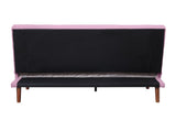 Yolandi Pink/Dark Walnut Adjustable Sofa - Ornate Home