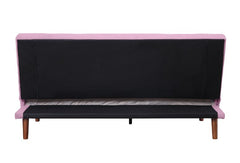 Yolandi Pink/Dark Walnut Adjustable Sofa - Ornate Home