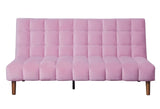 Yolandi Pink/Dark Walnut Adjustable Sofa - Ornate Home