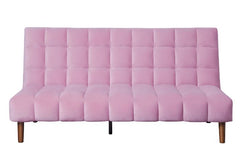 Yolandi Pink/Dark Walnut Adjustable Sofa - Ornate Home