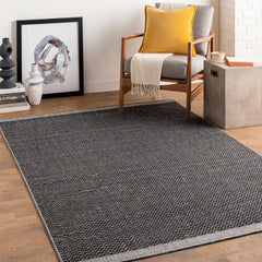 Yong Hand Loomed Black Rug - Clearance - Ornate Home