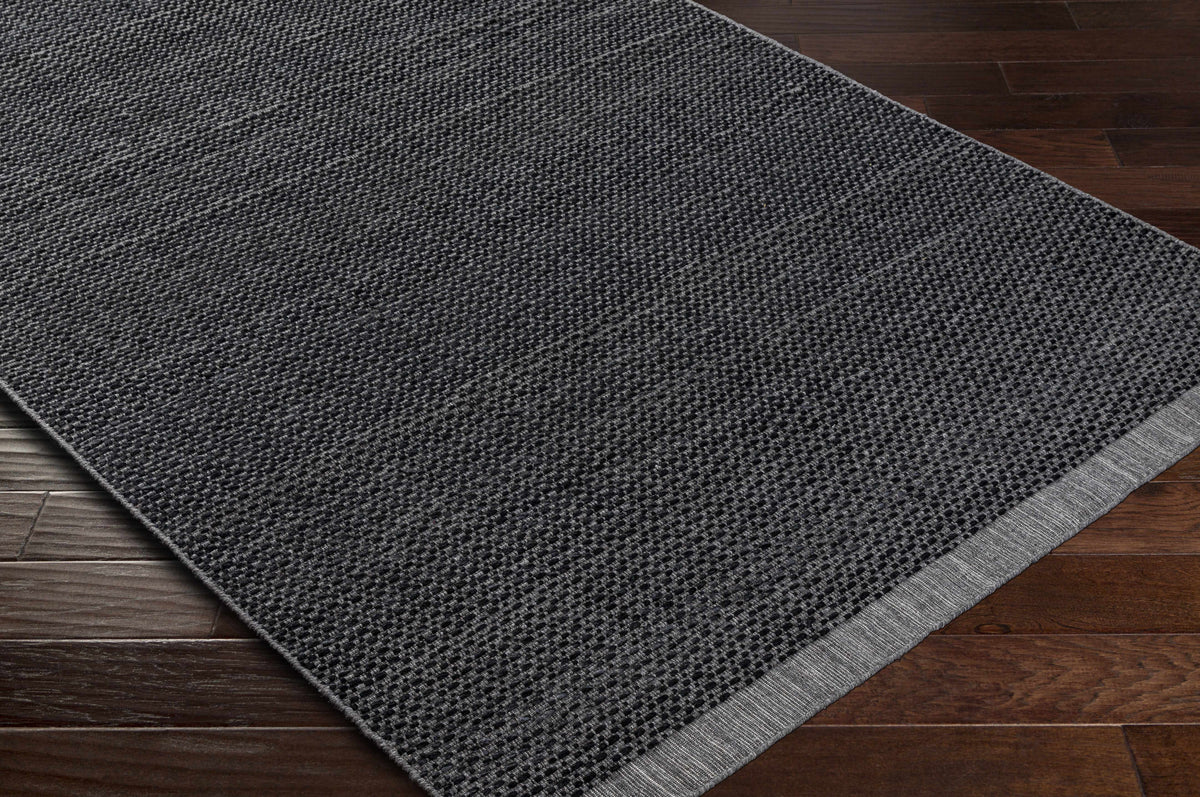 Yong Hand Loomed Black Rug - Clearance - Ornate Home