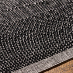 Yong Hand Loomed Black Rug - Clearance - Ornate Home