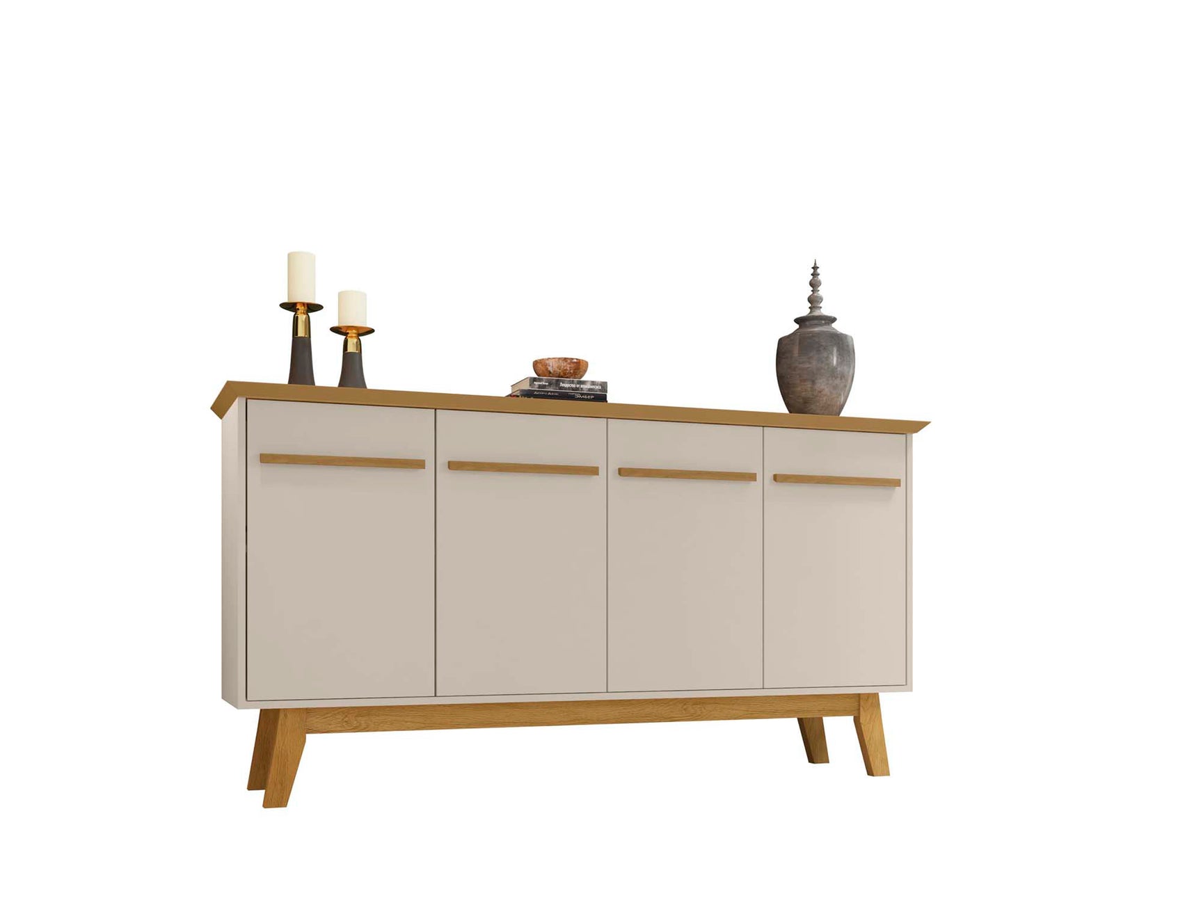 Yonkers 62.99 Sideboard in Off White and Cinnamon - Ornate Home
